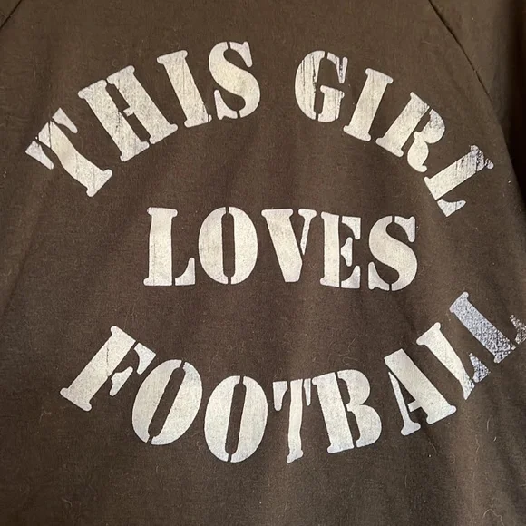 M. Fredric This Girl Loves Football Sweatshirt. Small - Picture 4 of 5